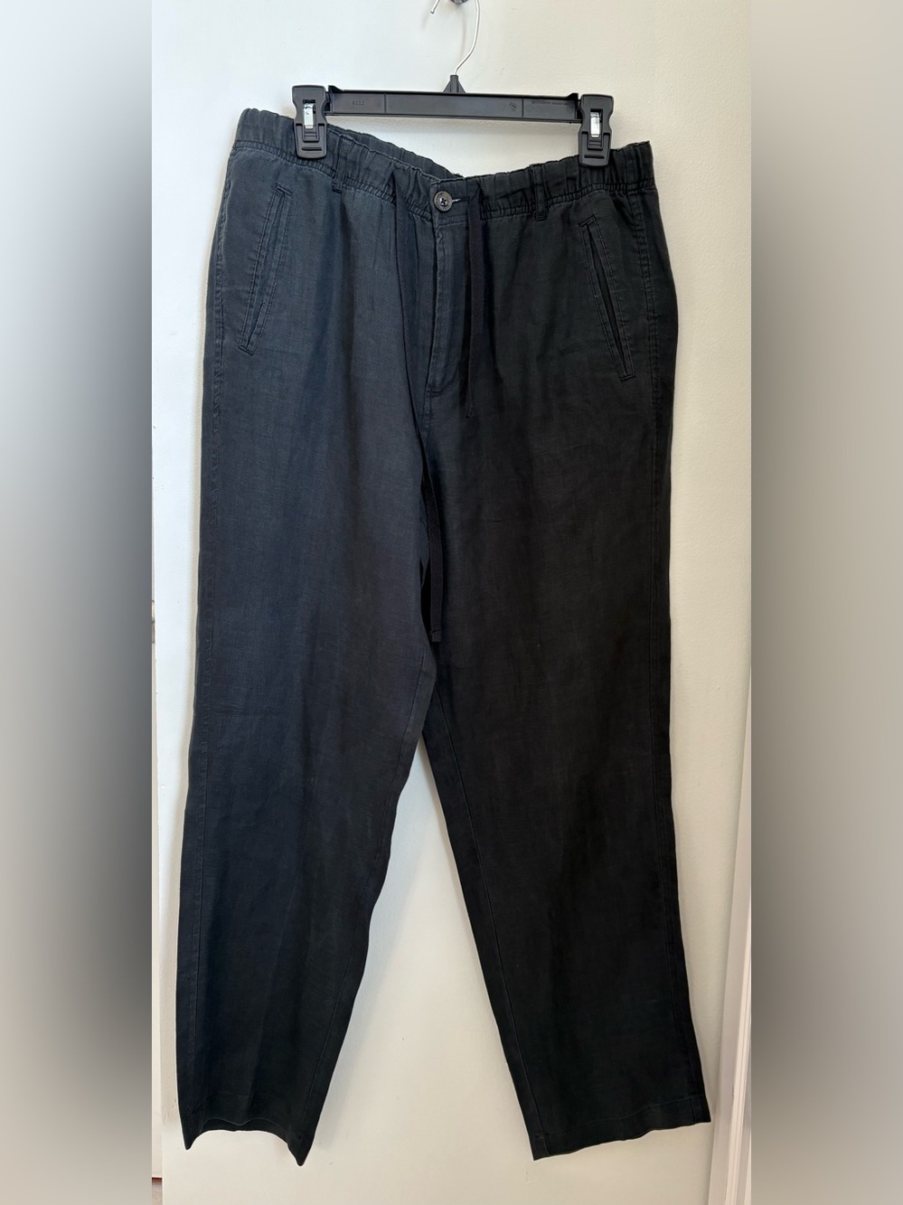 Tasso Elba Island 100% Linen Washed Black Pants women’s Size: L